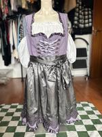 Dirndl lila weiß mit grauer Satin Schürze Bayern - Erlangen Vorschau