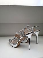 Heels Sandale, Nina, silber, Gr. 39 Baden-Württemberg - Waghäusel Vorschau