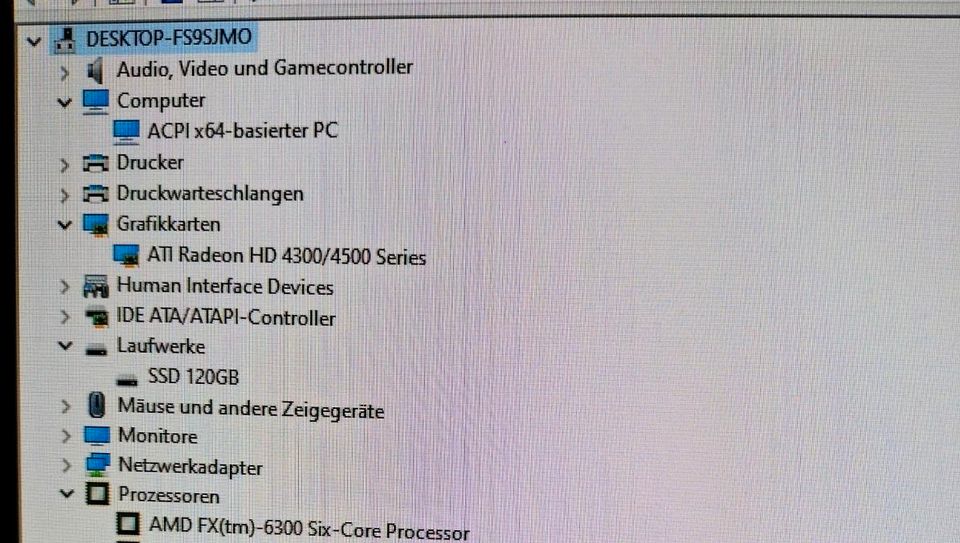 Gaming-Pc, AMD Fx 6300, 120 GB SSD, 8 GB RAM, Windows 10 Pro in Schrobenhausen