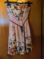 Sommerkleid Bandeaukleid XL rosa mit Blumen sommerliches luftige Hessen - Nauheim Vorschau
