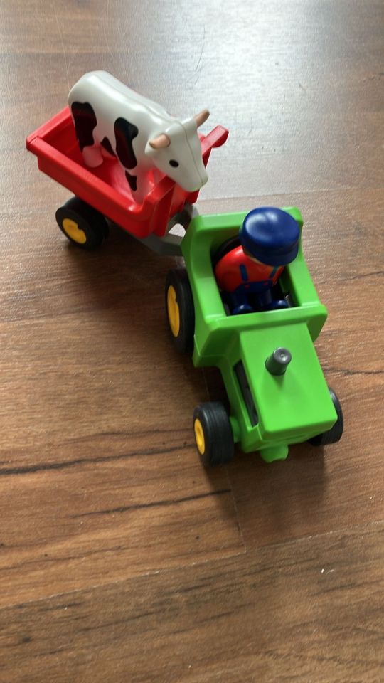 Playmobil 1.2.3.  6715 Traktor mit Anhänger und Kuh in Mülheim (Ruhr)