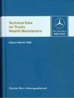 Mercedes Technical Data for Trucks Woerth Manufacture 1986 Niedersachsen - Alfeld (Leine) Vorschau