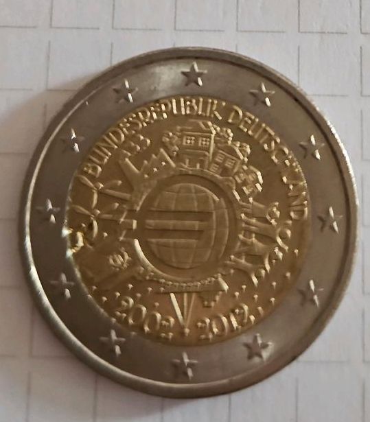 Zwei Euro Münze Bundesrepublik Deutschland in Hannover