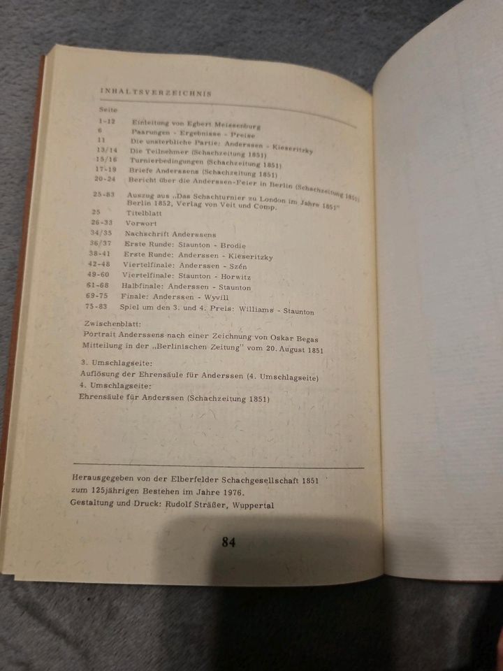 Meissenburg Das internationale Schachturnier zu London 1851 in Wuppertal