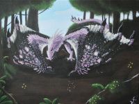 Acrylgemälde, "Kirschblüte", Drache, Leinwand, A3, Unikat, Nordvorpommern - Landkreis - Barth Vorschau