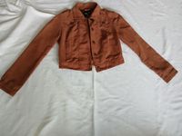 Kurze Jacke cognac braun Knöpfe Übergangsjacke Wildlederoptik XS Berlin - Mitte Vorschau