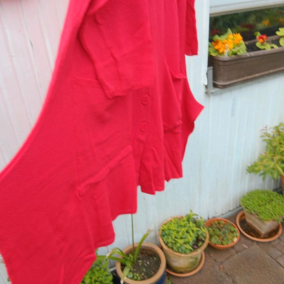 AKH * modischer STRICKMANTEL-CARDIGAN * EG-54-56-58 * ROT * TOP * in Bergisch Gladbach