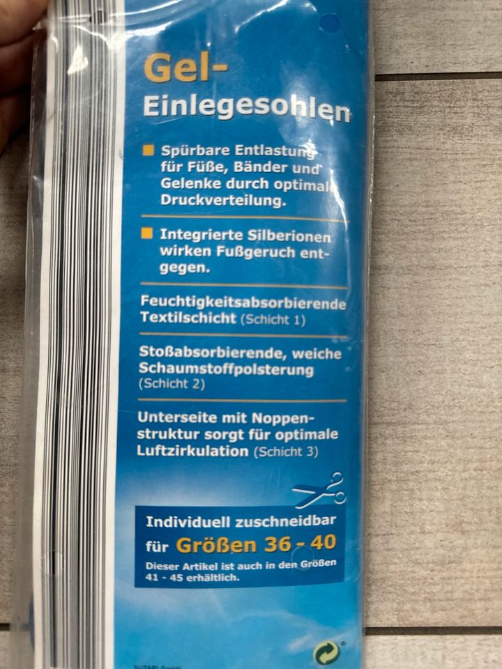 Gel-Einlegesohlen, zuschneidbar, *NEU* in Weilburg