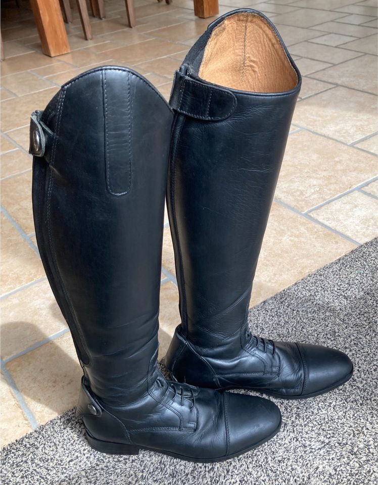 Steeds Reitstiefel Brasilia Echtleder schwarz, 37 slim short in Hameln