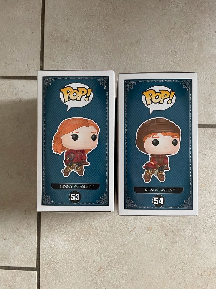 Funko Pop Harry Potter 53 Ginny, 54 Ron Weasley flying in Dortmund