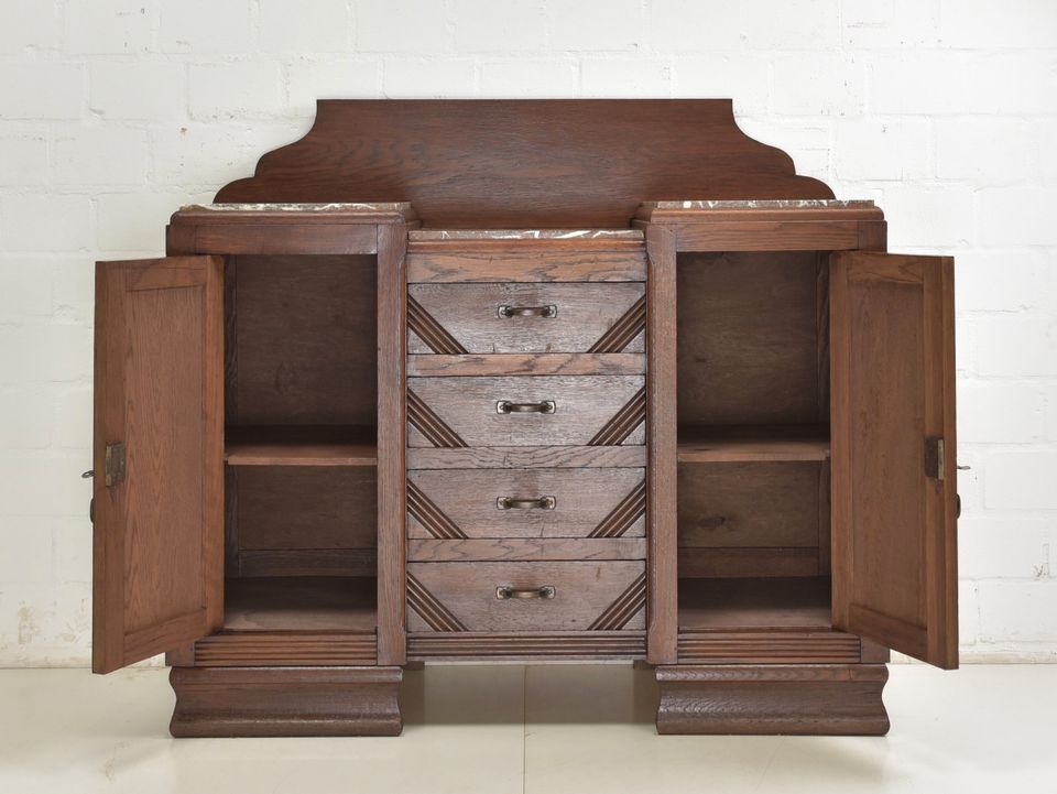 ANTIK! Sideboard restauriert Art Déco um 1925 Eiche Kommode Anrichte Schrank J-0360 in Lüdinghausen