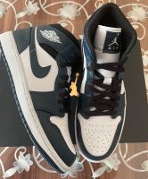 Nike Air Jordan 1 Mid Armory Navy blue White 43 weis dunkel blau West - Nied Vorschau