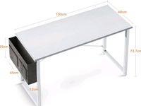 Schreibtisch Weiß - 100cm x 48cm x 74cm +Seitentasche Hessen - Mengerskirchen Vorschau
