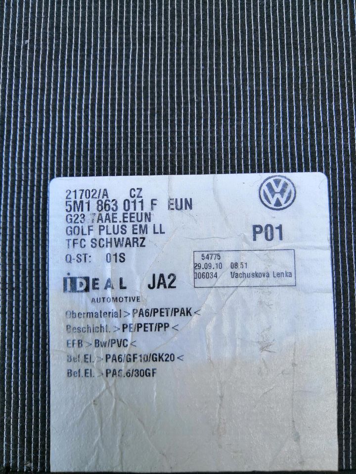 VW Golf 6 Velour Fußmatten Set in Weimar