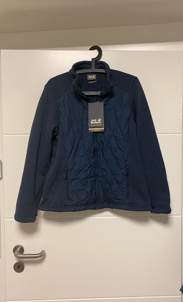 Jacke (Fleece/Stepp) in L blau Jack Wolfskin in Lingen (Ems)