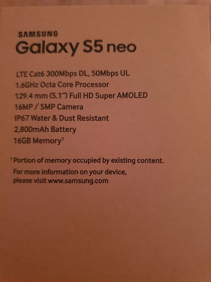 Samsung Galaxy S5 NEO ( G903F ) in OVP , mit viel Zubehör in Neusäß