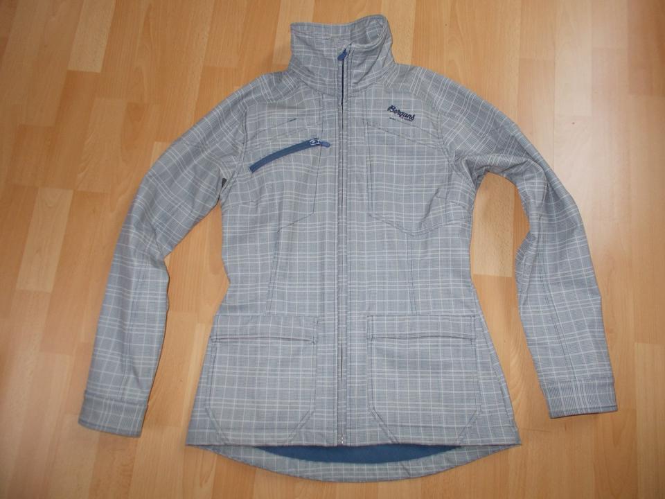 Bergans Damen-Jacke "Mandal Lady" Softshell Gr. S, grau-kariert in Enger