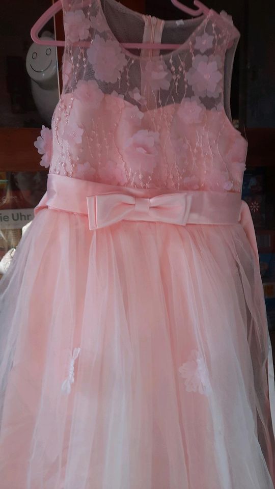 Kleid Prinzessin rosa 122/128 Tüll Spitze Hochzeit in Nördlingen