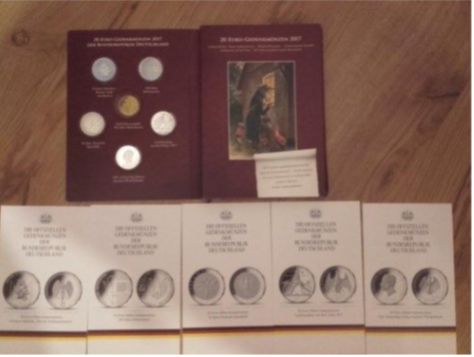 5x Silbermünzen,Gedenkausgaben,20 Euro,Münzen,Sammlung,neu,OVP in Stephanskirchen
