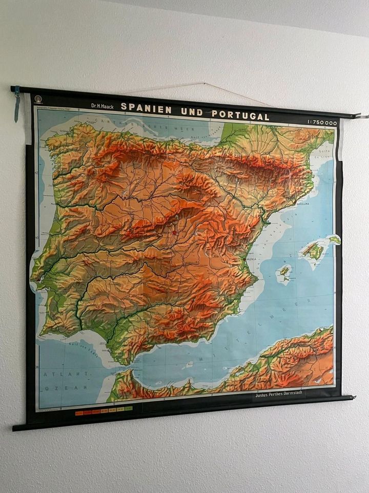 Wandkarte Spanien Portugal 161x149cm Iberische Halbinsel in Liebenburg