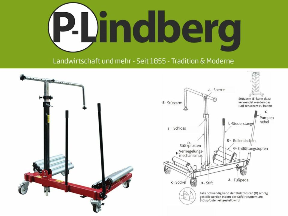 Radmontagewagen XL 120 cm Traktor Schlepper Wartung Werkstatt NEU 9041797 in Großenwiehe