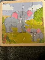 Elefanten Puzzle 16 teilig Holzpuzzle Hessen - Niddatal Vorschau