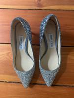 Jimmy Choo Glitzerpumps Romy 60 silber blau Eimsbüttel - Hamburg Eimsbüttel (Stadtteil) Vorschau