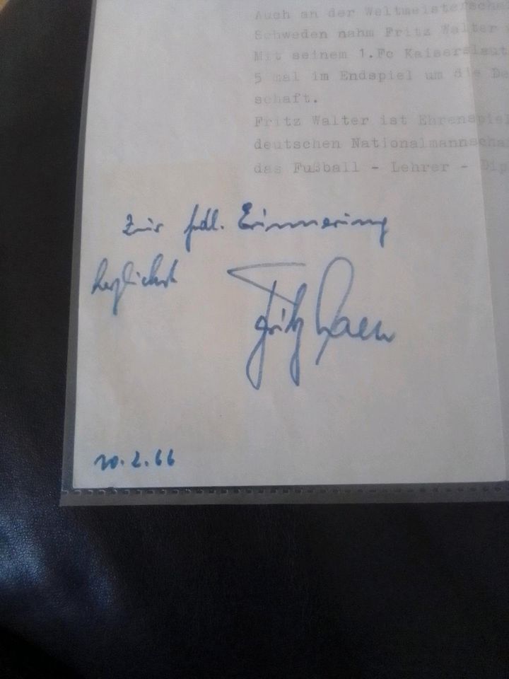 Autogramm Fritz Walter in Winsen (Luhe)