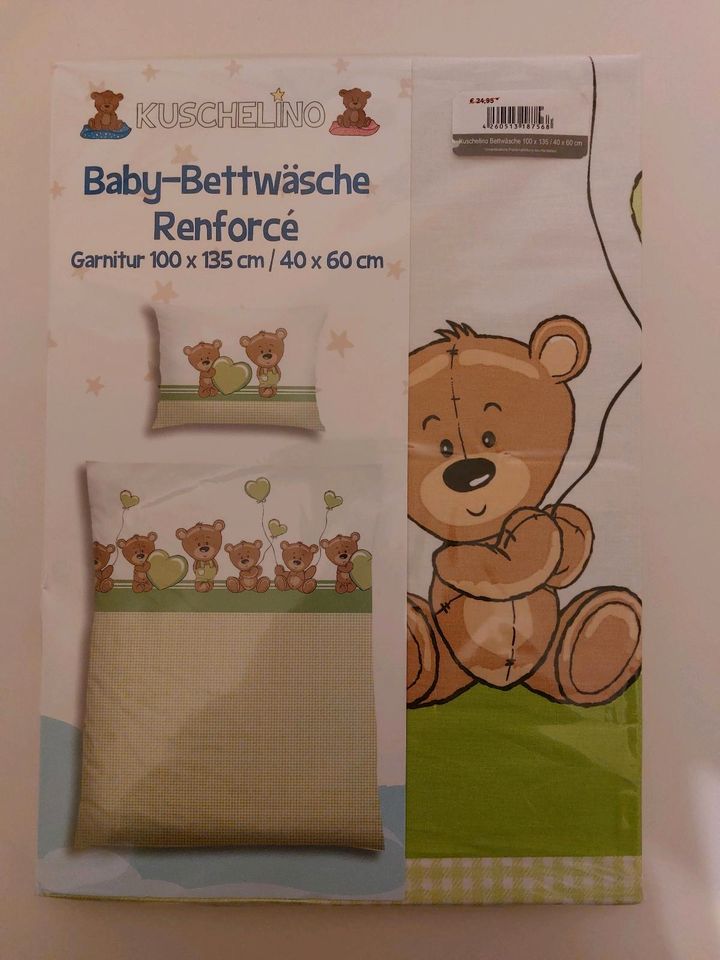 Baby-Bettwäsche NEU Garnitur 100x135 cm/40x60 cm in Rees