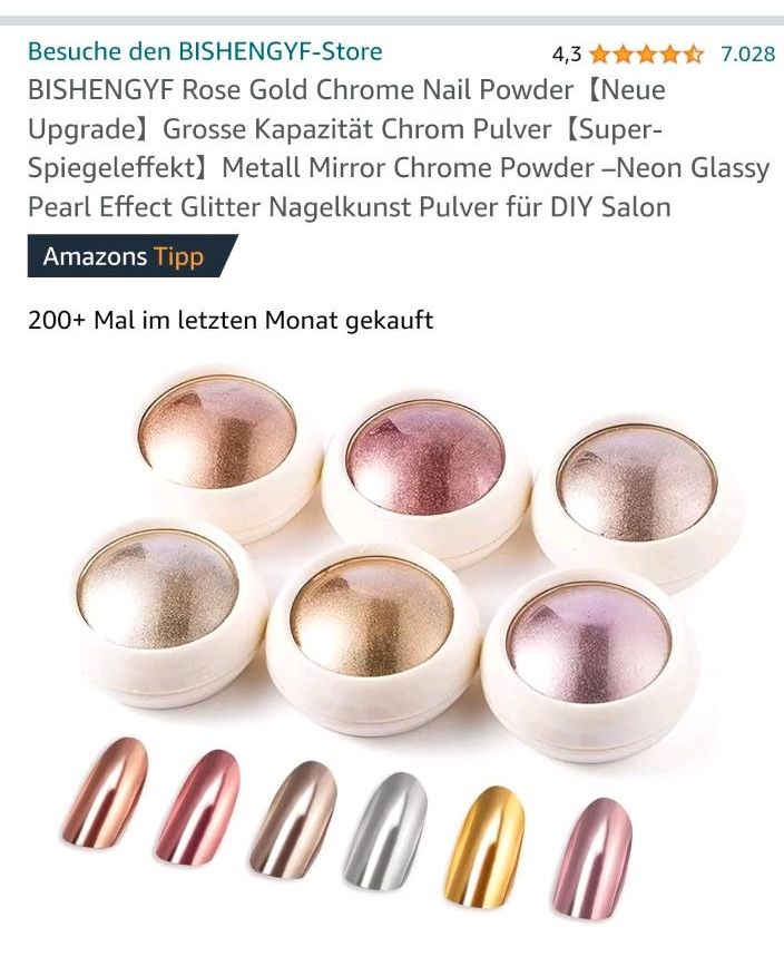 Glitzerpuder für Chrome Nail in Sonthofen