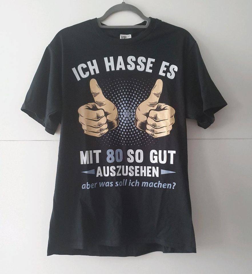 NEU Shirt 80 Geburtstag Gr. M Funshirt in Hennigsdorf