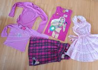 Barbie Shirt langarm 116 Top 122 Kleid kariert pink Rüschen rosa Bayern - Grafenwöhr Vorschau