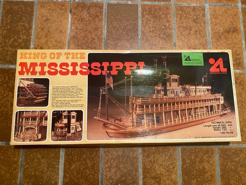 OVP neu Dampfschiff King of Mississippi Holz Modellbau Set in Burgthann 