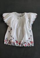 ZARA trf Bluse weiß luftig fluffig Blumen Stickerei GrXS-S Bayern - Mühldorf a.Inn Vorschau