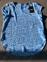 ONLY Bluse, T-Shirtbluse blau mit Blumenmuster, neu Hessen - Linsengericht Vorschau