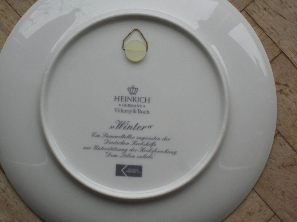 Villeroy & Boch Teller 4 Jahreszeiten Heinrich Krebshilfe 4Motive in Mering