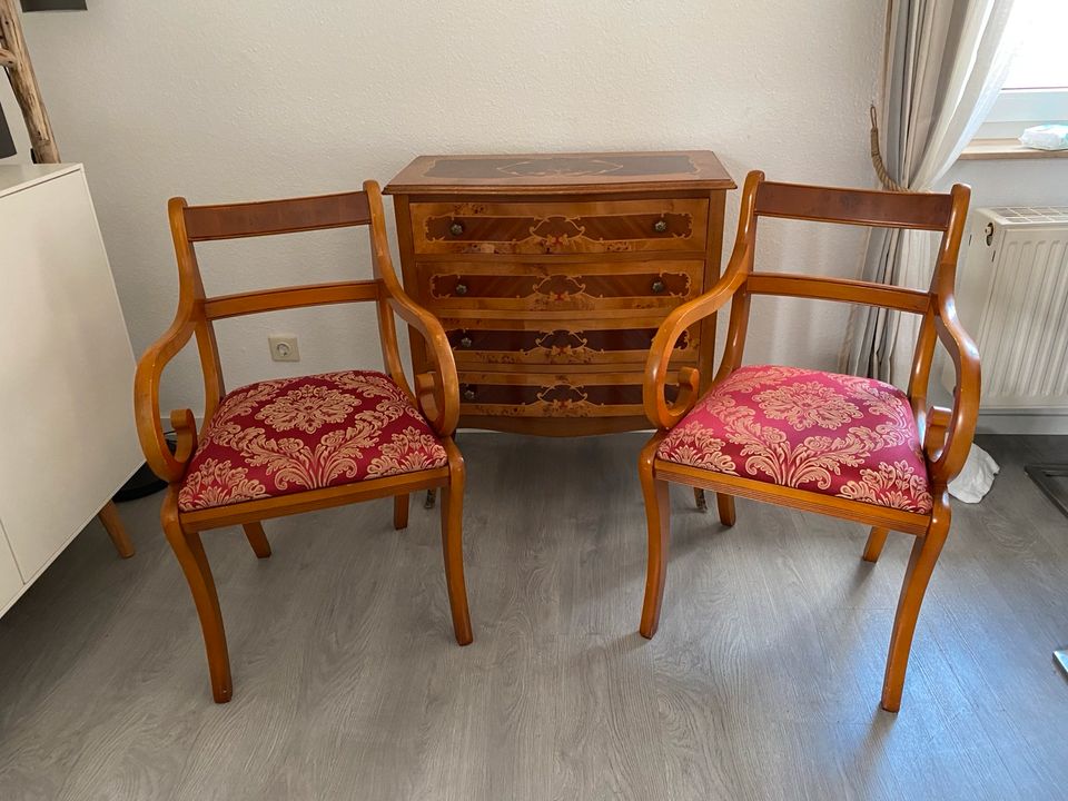 Barockstil Möbel Set 1 Kommode und 2 Stühle in Dresden