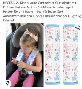 Schlafkissen Kinder Auto Gurtpolster Gurtschutz mit Dinosaurier Motiv -  Sicherheitsgurt Polster für Kinder und Babys- Ideal für jeden Gurt  Autositzerhöhungen Kinder Fahrradanhänger Flugzeug, HECKBO