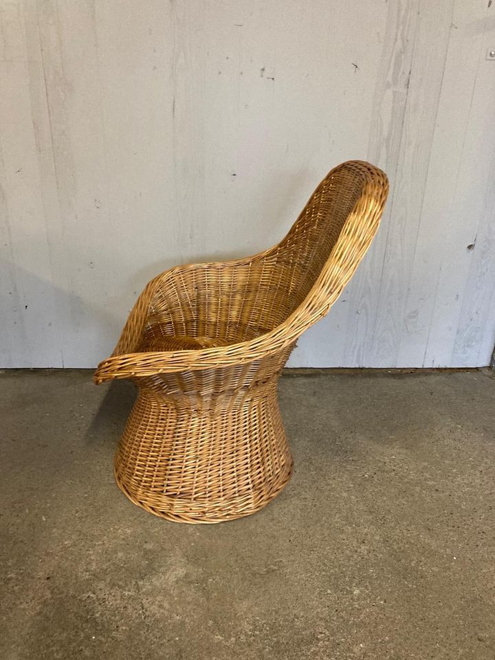 Vintage Rattan Stühle/Sessel | Korbsessel mit Tisch in Hannover