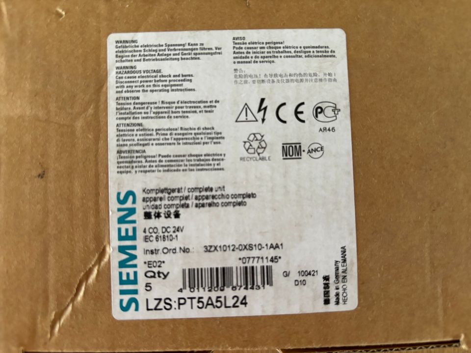 Siemens Steckrelais Komplettgerät PT5A5L24 NEU in Wallerfangen