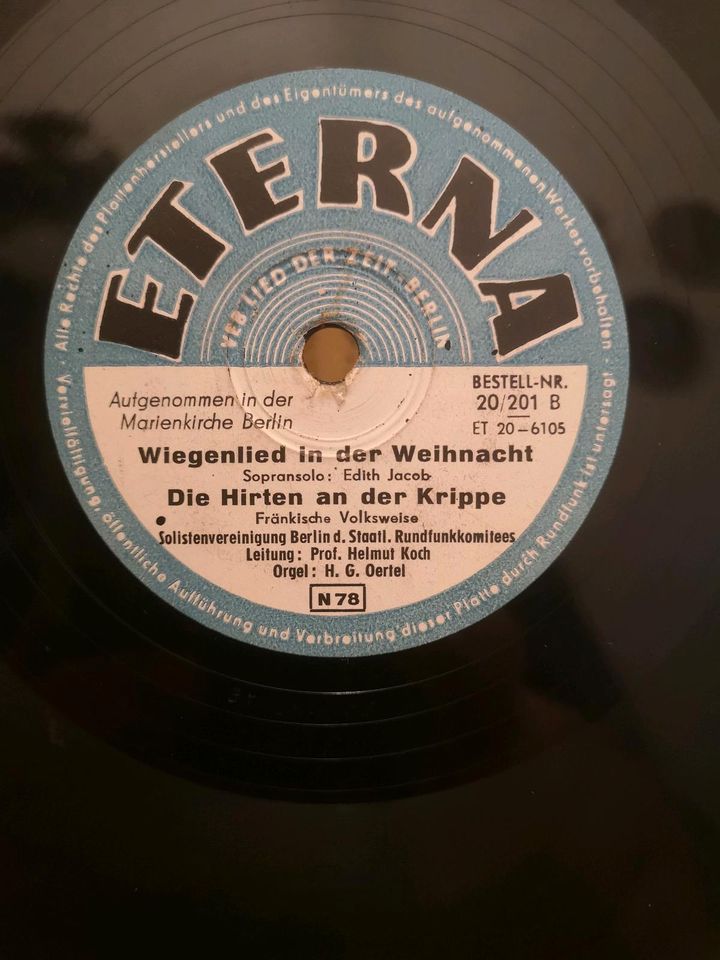 Schellackplatte Weihnachten 78 Upm für Grammophon in Velbert