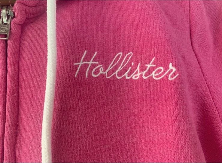 Hollister Hoodie Jacke Pink Rosa Weiß Größe M in Hemmingen