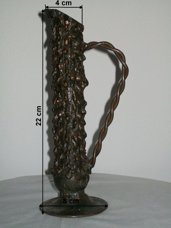 Vase aus Metall Handarbeit DDR in Zeuthen