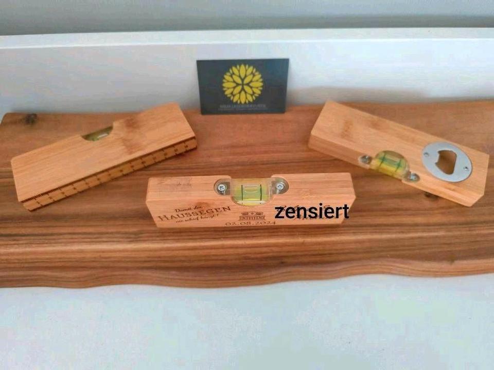 Wasserwaage, Flaschenöffner, Geschenk,personalisiert, Hochzeit in Papenburg