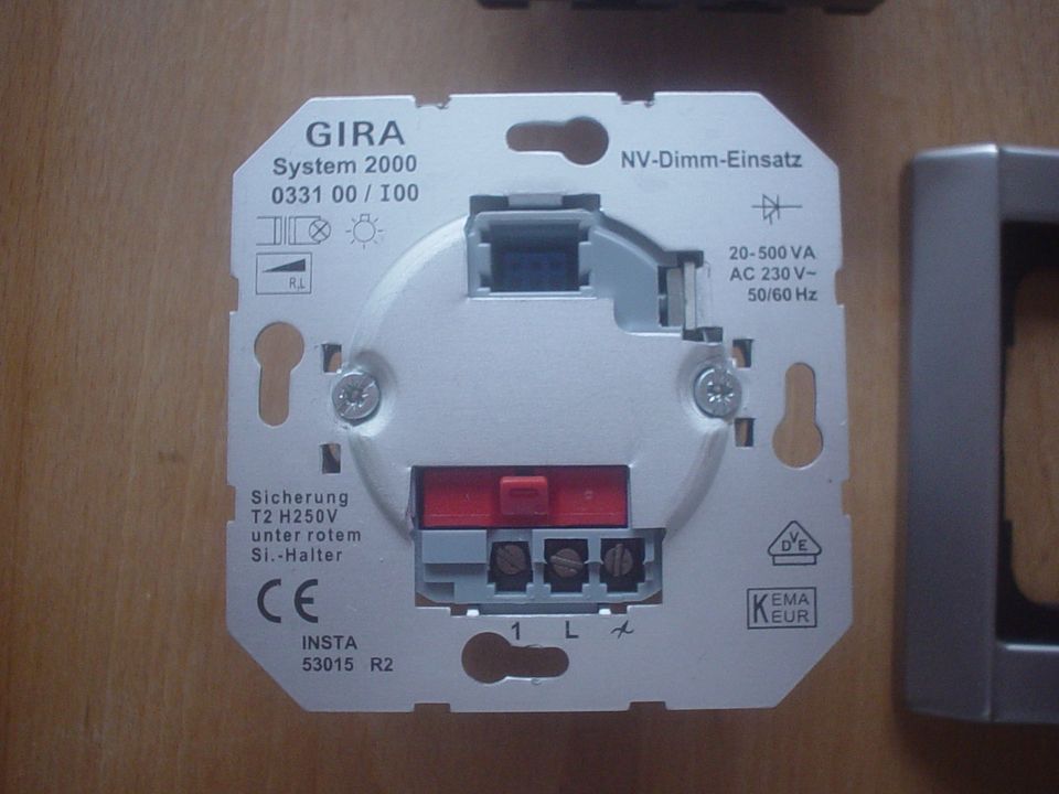 GIRA 033100 Dimmer Tastdimmer Aufsatz 065520 Edelstahl 0€ Versand in Herford