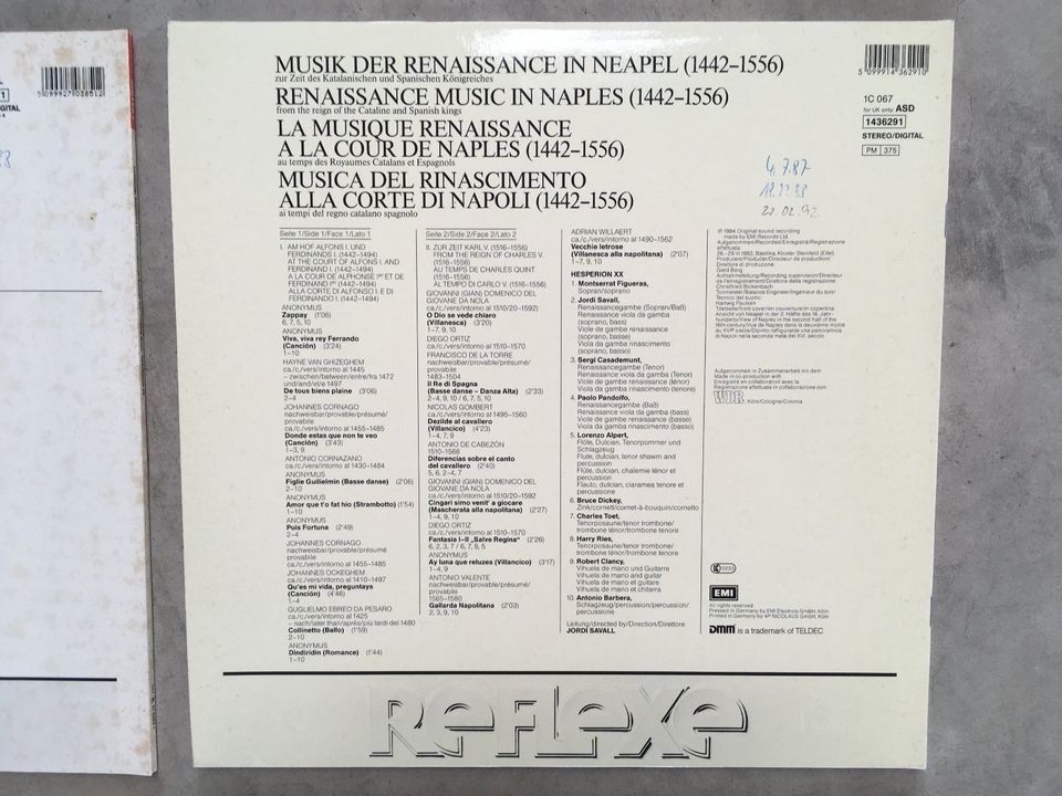 4x Langspielplatte Schallplatte LP Renaissance Barock Neapel Span in Osloß