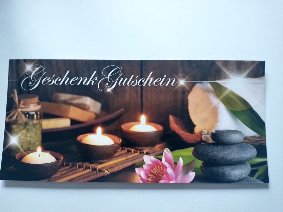 20 Blanko Gutscheine Wellness Kosmetik Massage neu m. Umschlägen in Schöllkrippen