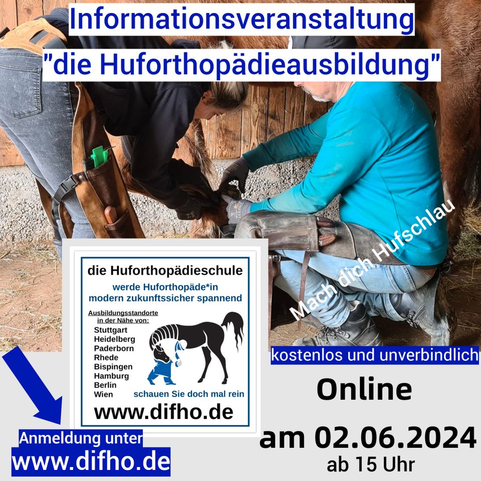 Hufe, Huforthopädie, Hufbearbeitung, die Huforthopädieschule in Wiesloch