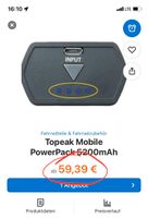 Topeak mobile powerpack 5200mAh Fahrrad USB Powerbank Schleswig-Holstein - Ahrensburg Vorschau