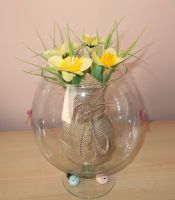 Deko Glas Vase mit Blume Frühling Vase Deko Blume Oster Bayern - Plattling Vorschau